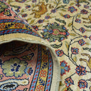 İpekten El Dokuma Krem & Pembe Renk Kayseri Halısı Yolluk 82x200 Cm