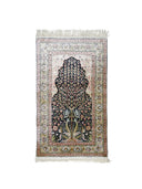 İpekten El Dokuma Mihraplı Namazlık Kayseri Halısı 74x125 Cm