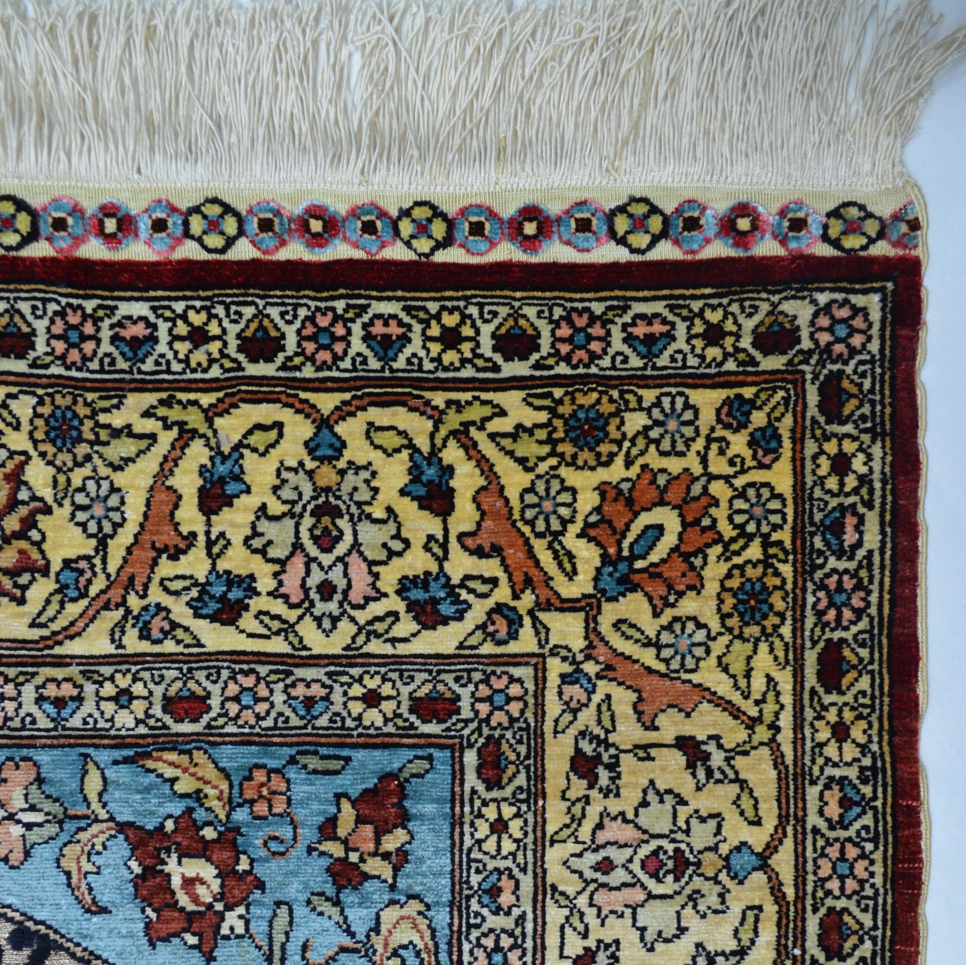 İpekten El Dokuma Mihraplı Seccade Kayseri Halısı 81x138 Cm