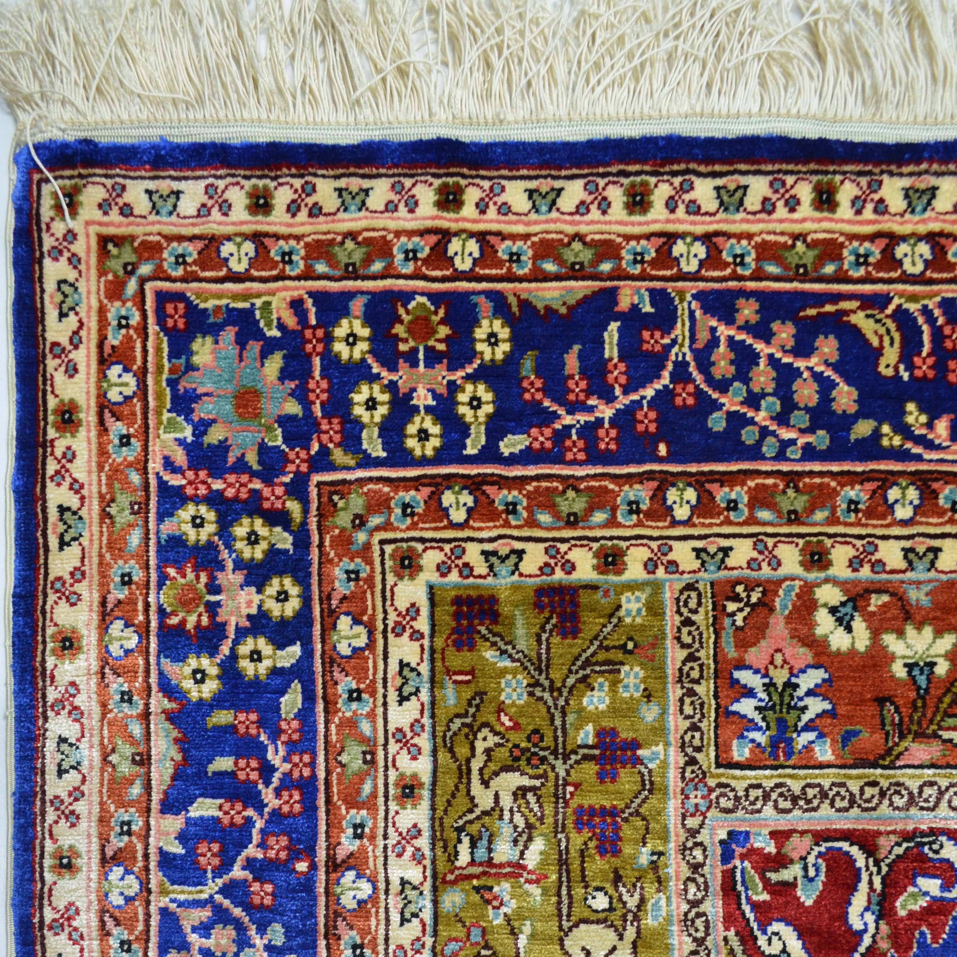 İpekten El Dokuma Namazlık Kayseri Halısı 78x116 Cm