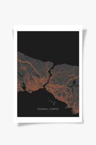 İstanbul Şehir Haritası Poster-Poster-ODA.products-30x40-Çerçevesiz-NowShopFun