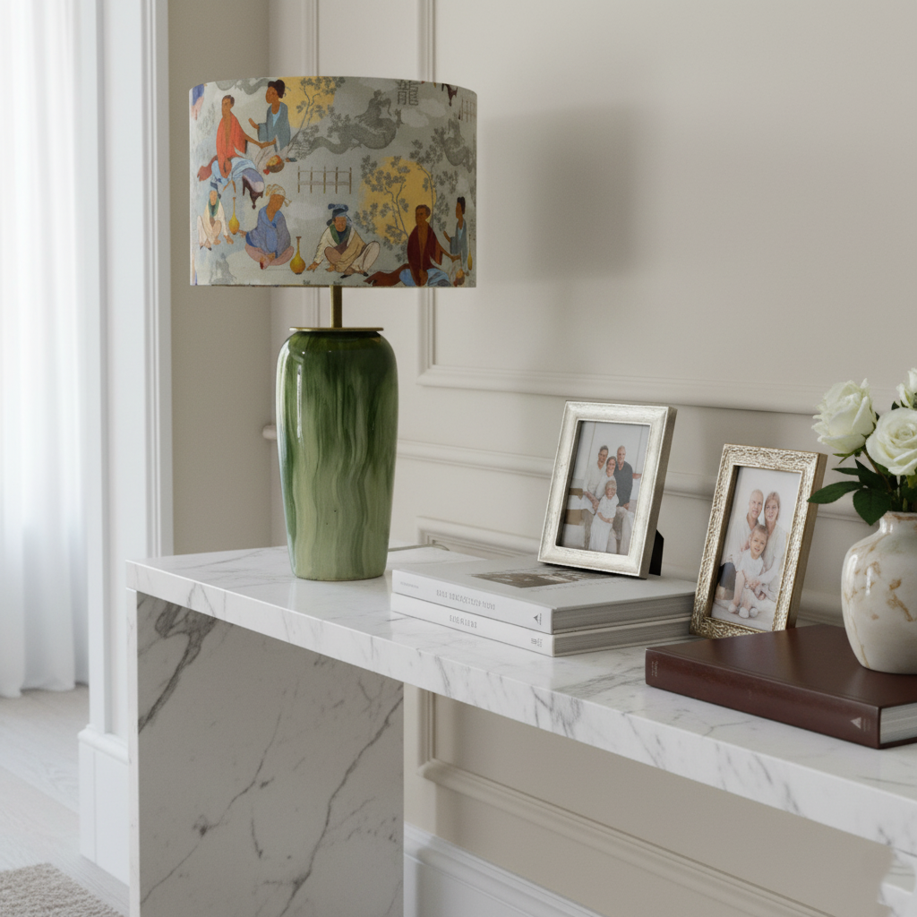 Jade El Yapımı Seramik Abajur