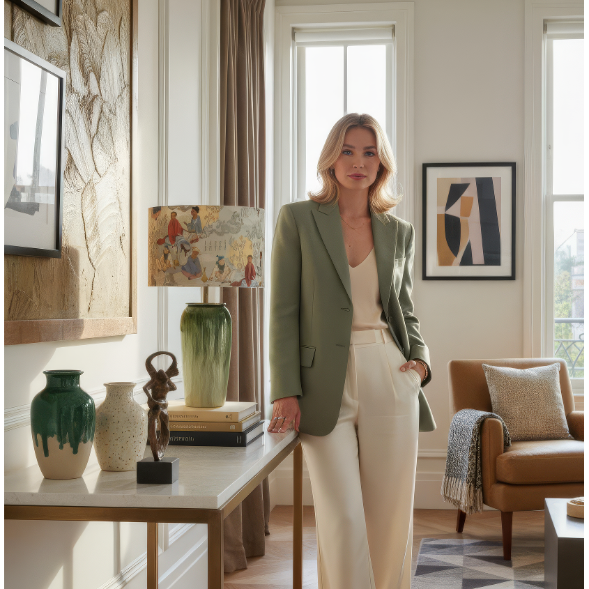 Jade El Yapımı Seramik Abajur