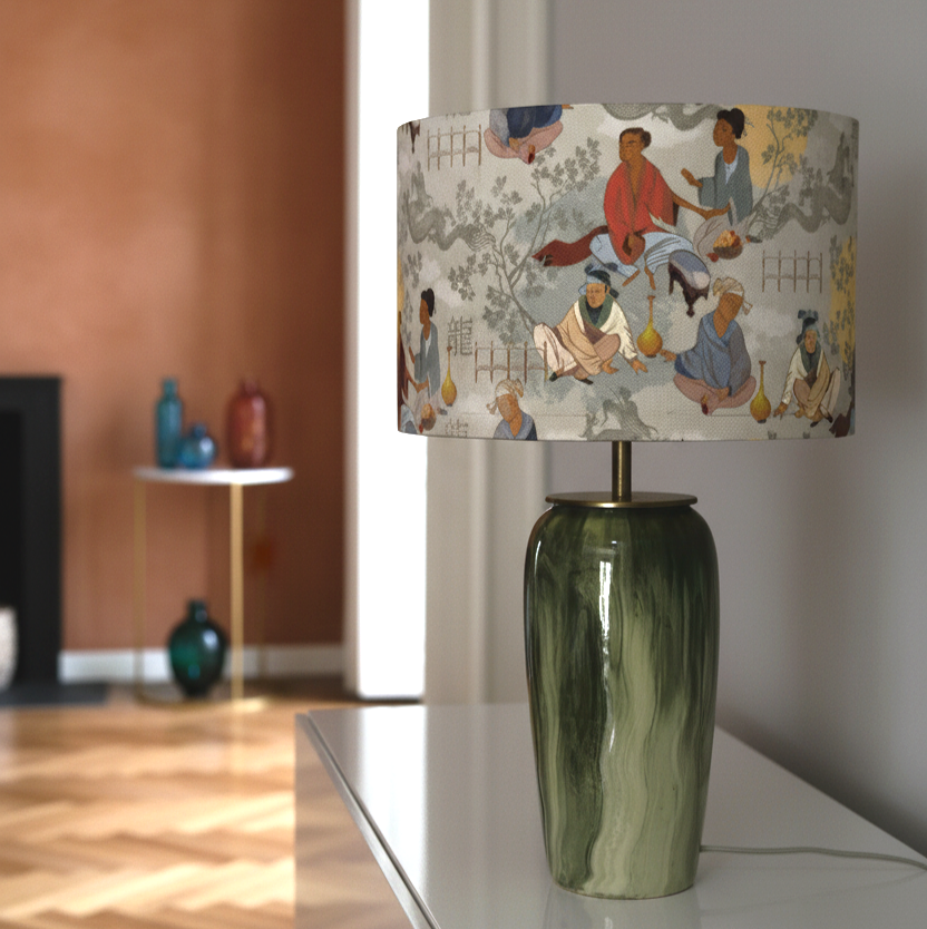 Jade El Yapımı Seramik Abajur