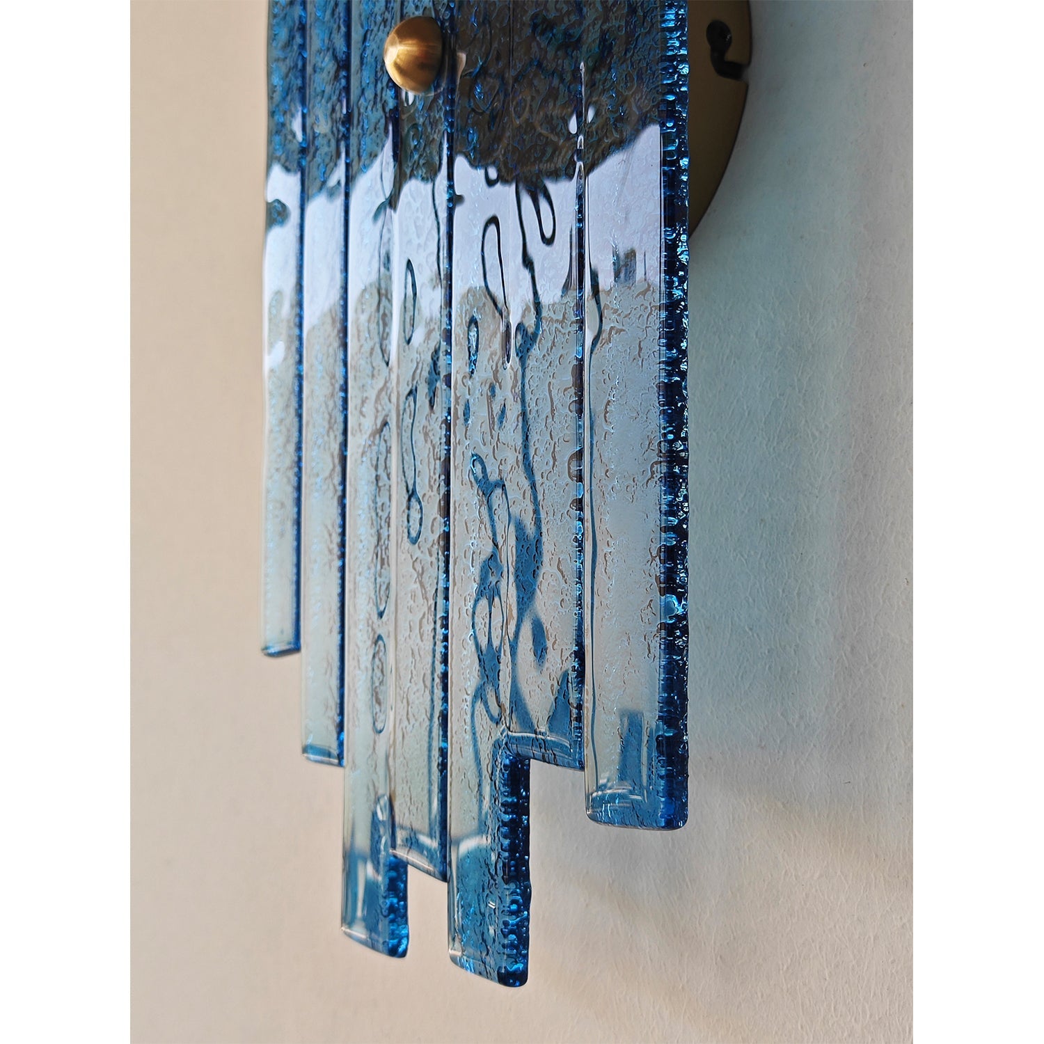 Jam Session El Yapımı Cam Aplik Mavi