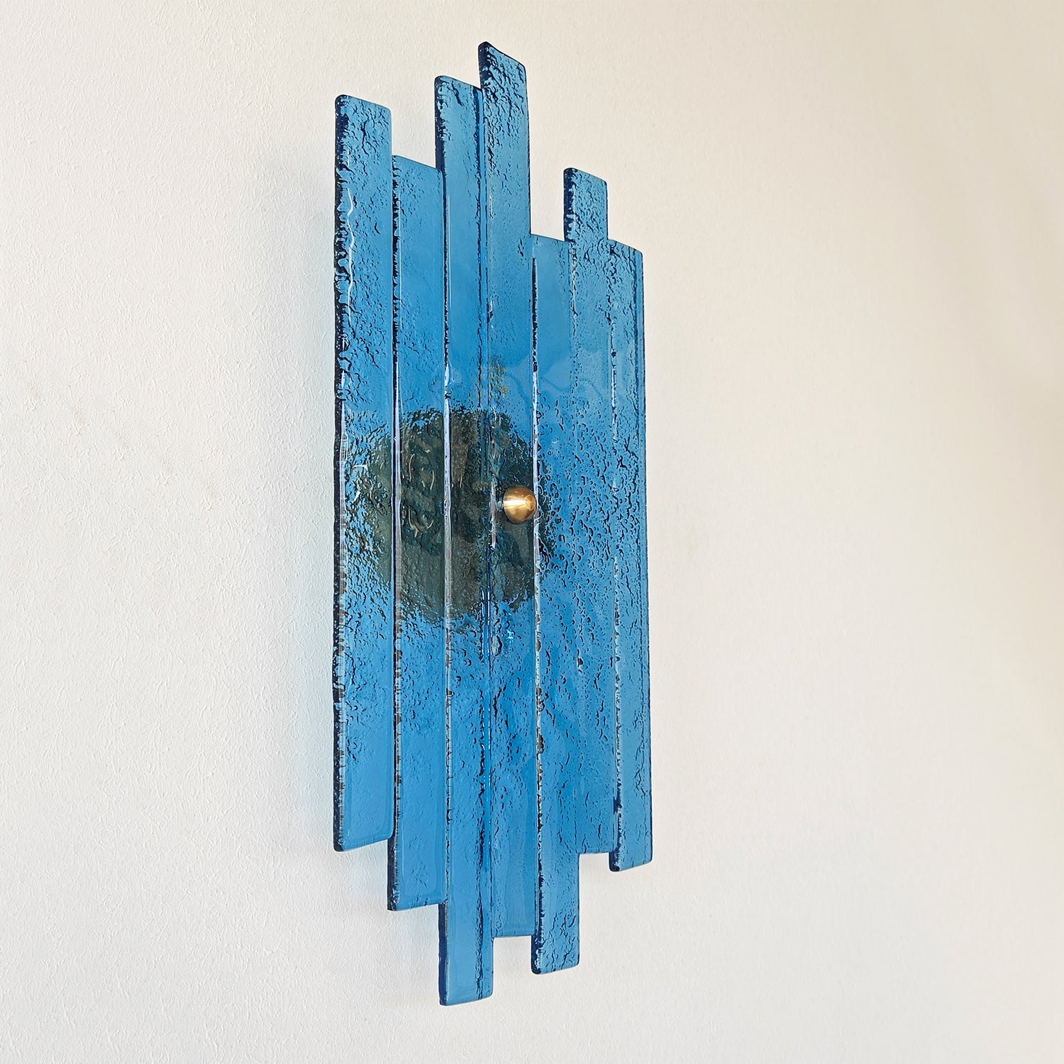 Jam Session El Yapımı Cam Aplik Mavi