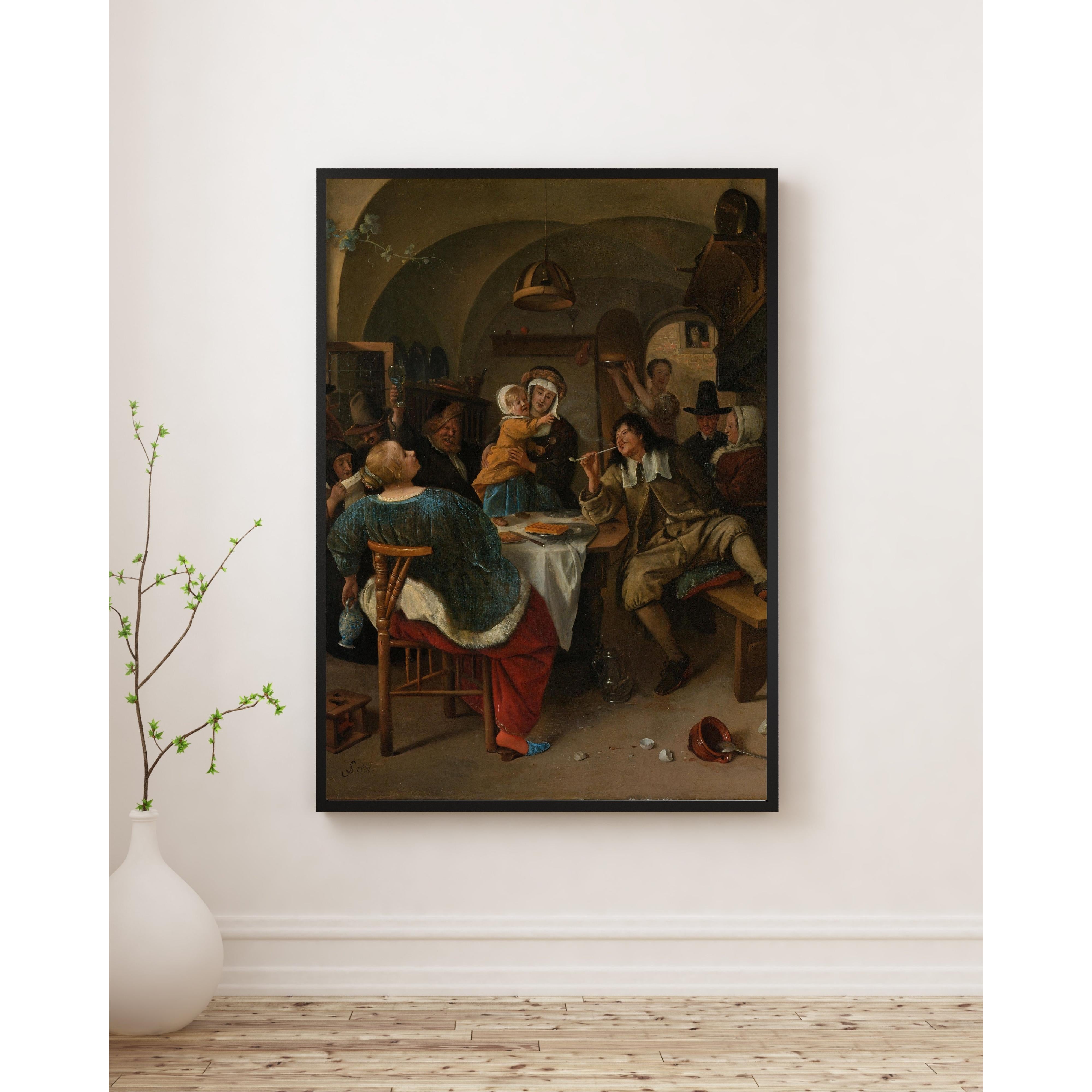 Jan Havicksz. Steen - Aile Sahnesi Fine Art Baskı