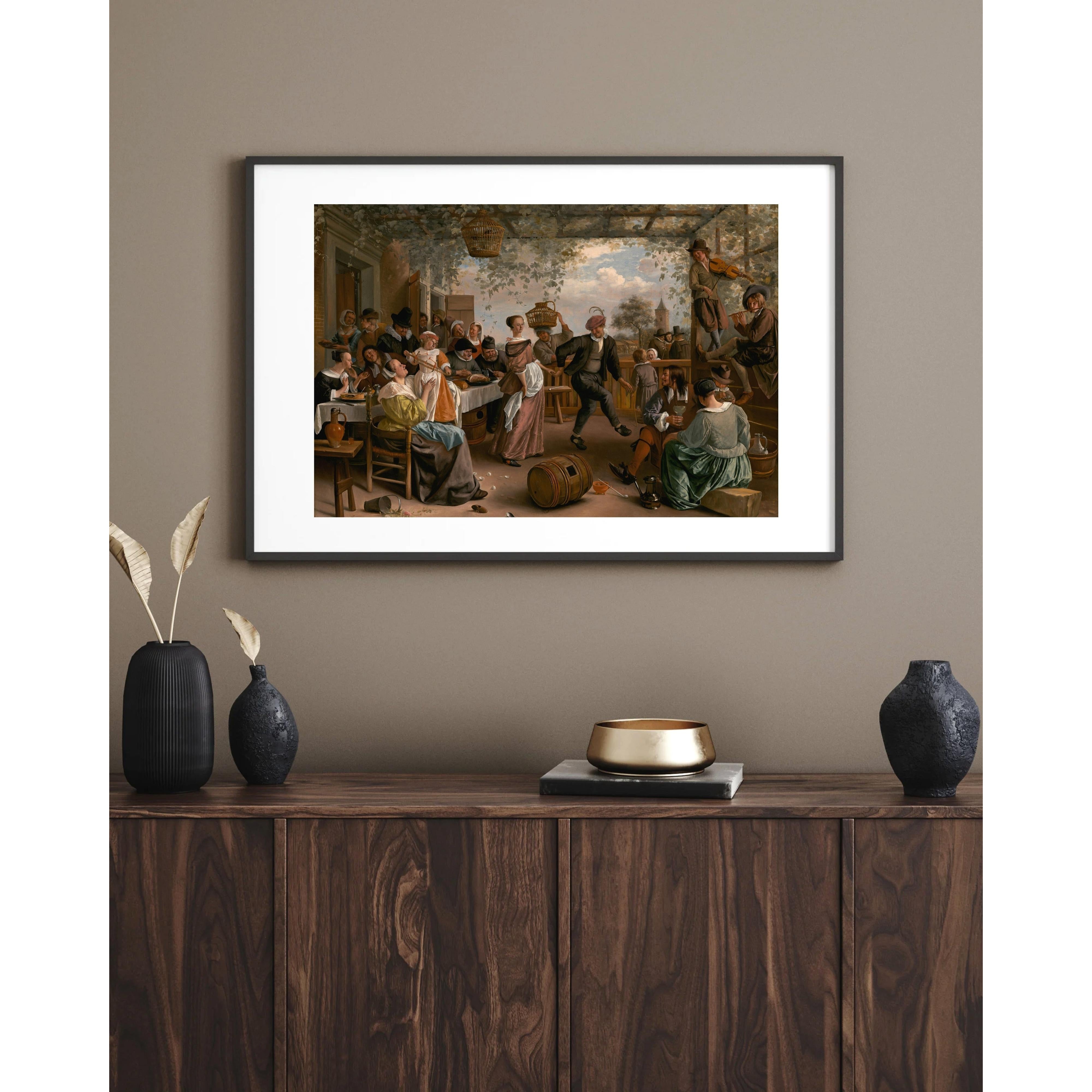 Jan Havicksz. Steen - Dans Eden Çift Fine Art Baskı