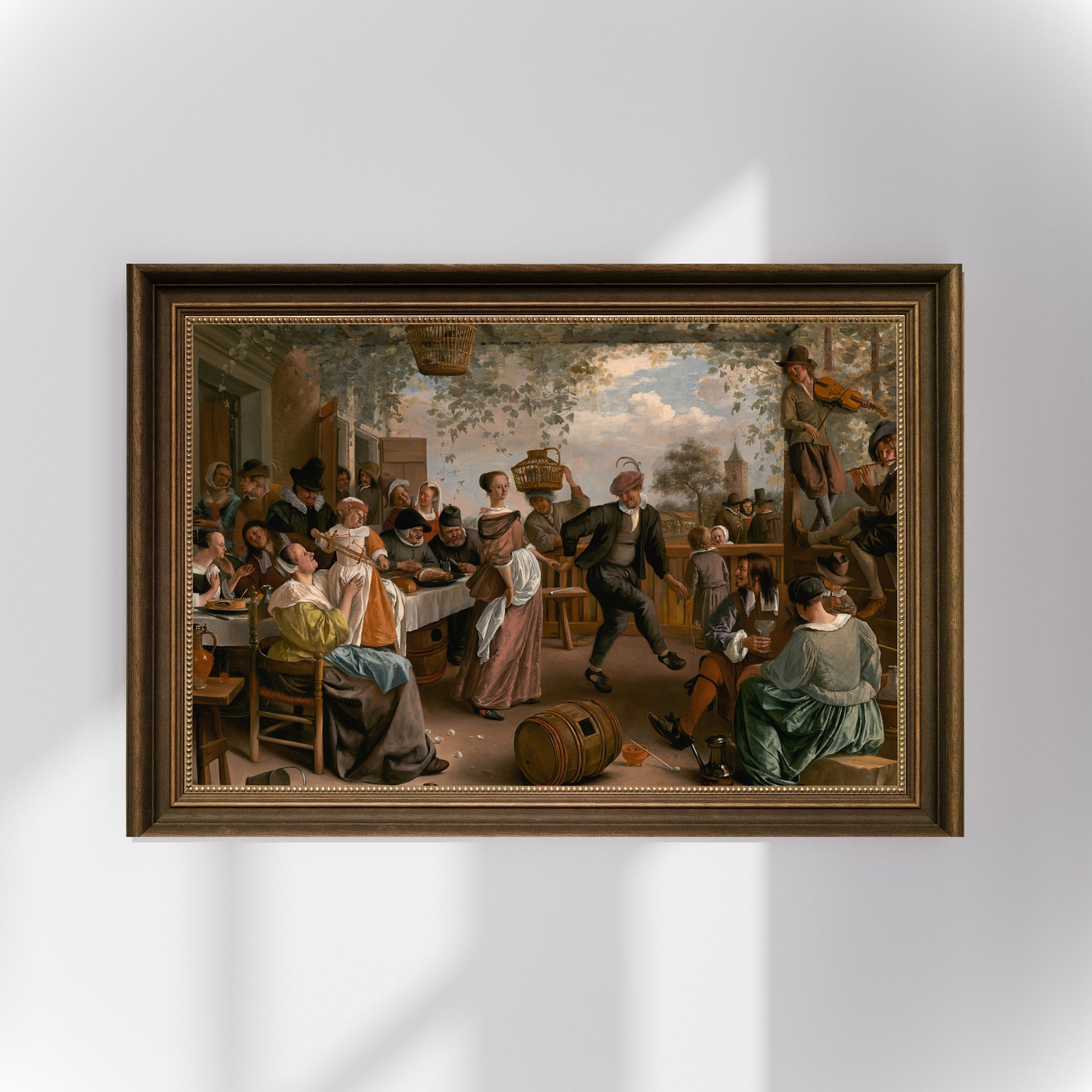 Jan Havicksz. Steen - Dans Eden Çift Fine Art Baskı