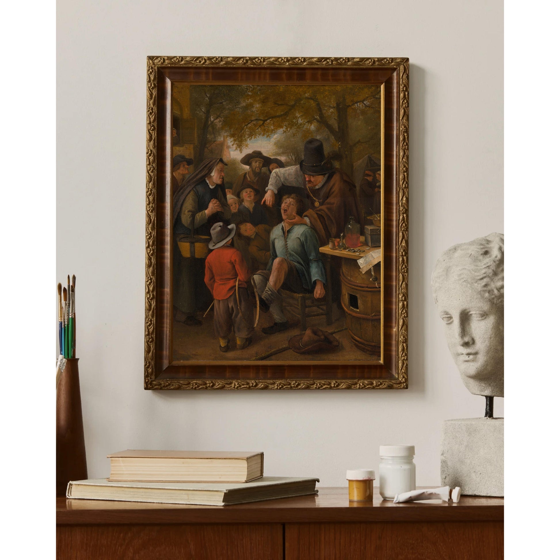 Jan Havicksz. Steen - Diş Çeken Adam Fine Art Baskı