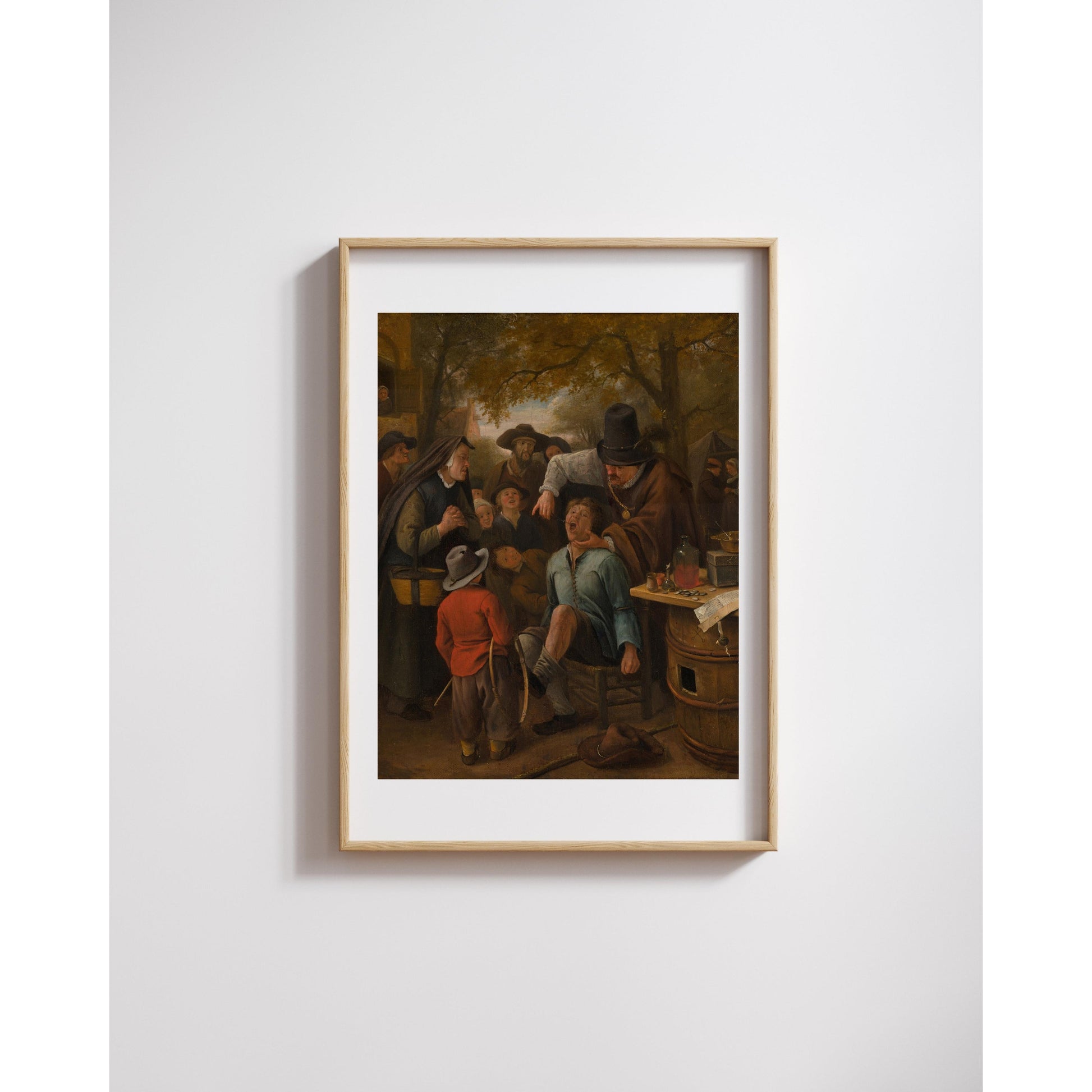 Jan Havicksz. Steen - Diş Çeken Adam Fine Art Baskı