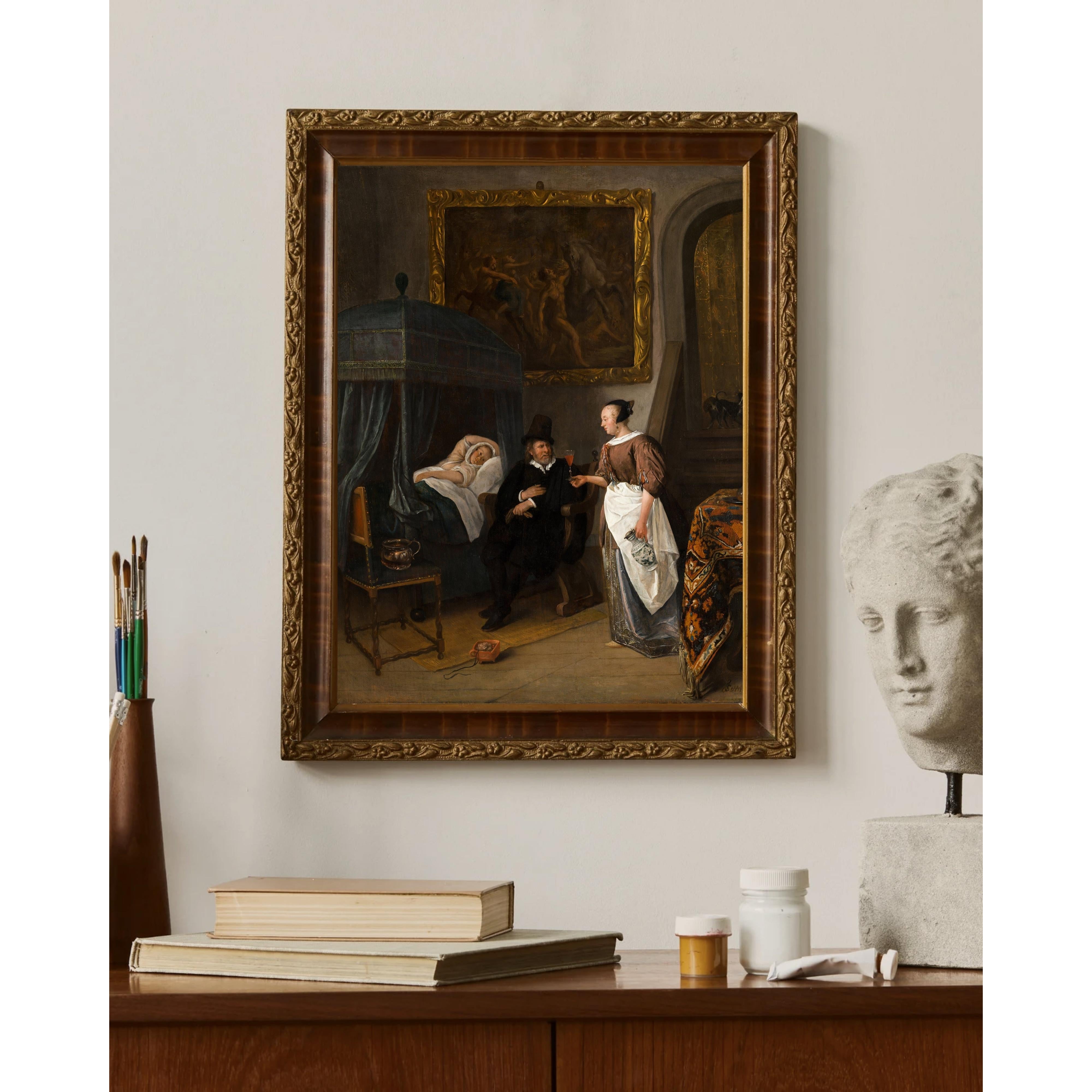 Jan Havicksz. Steen - Doktor Ziyareti Fine Art Baskı