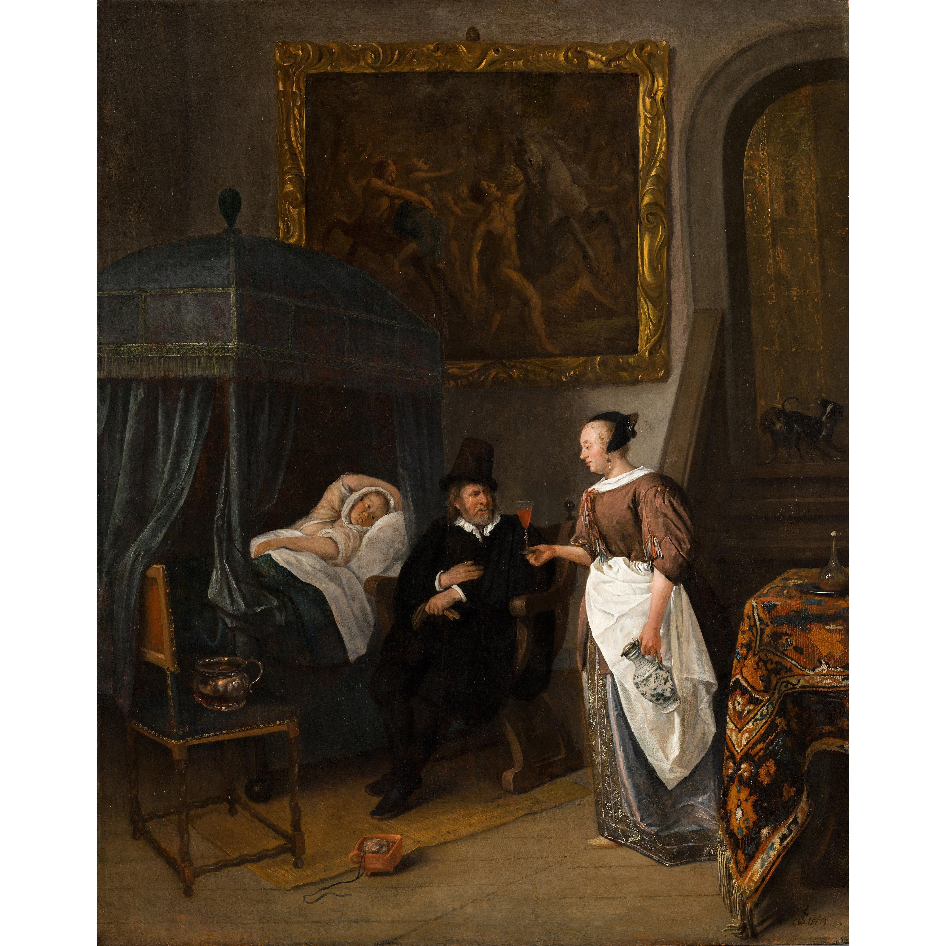 Jan Havicksz. Steen - Doktor Ziyareti Fine Art Baskı