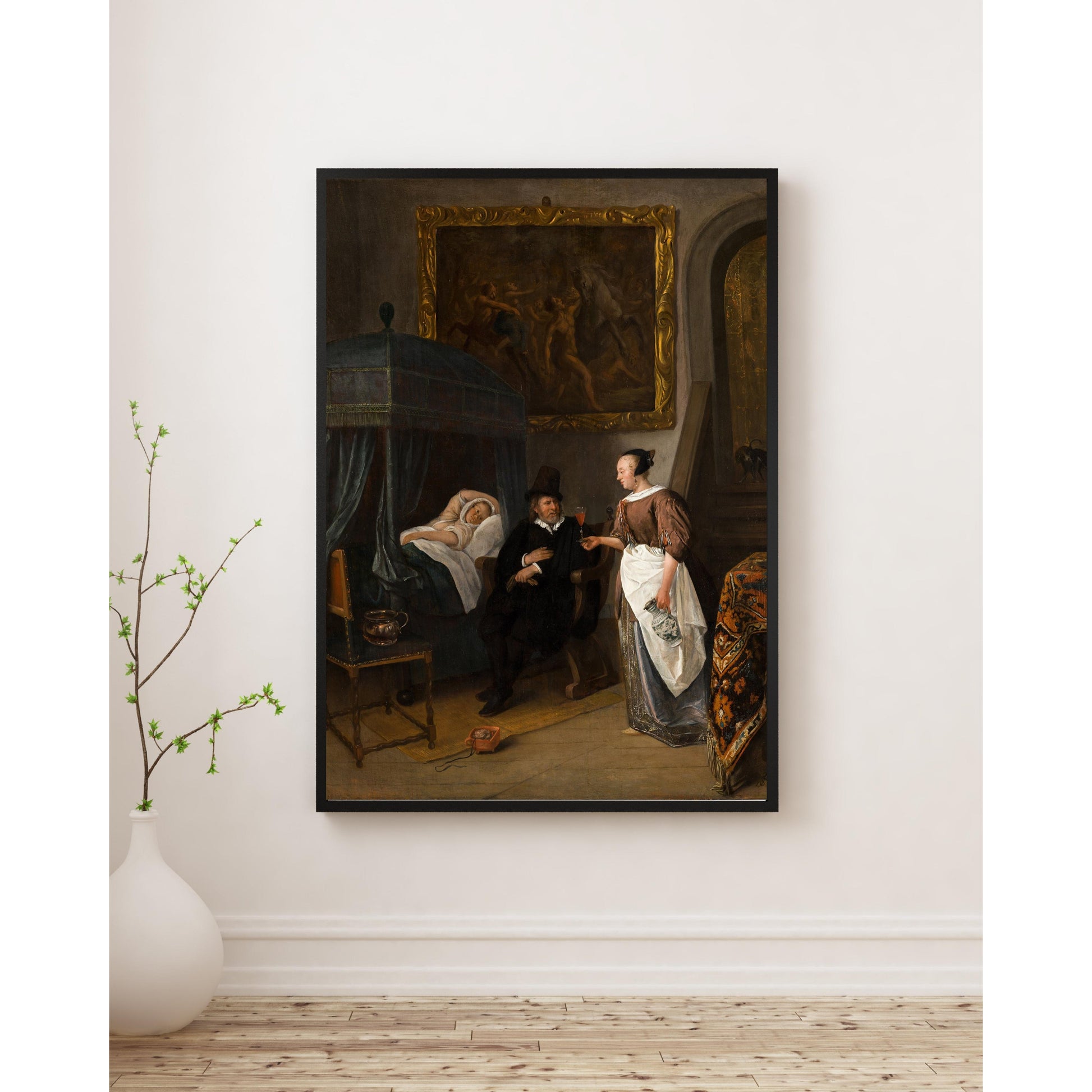 Jan Havicksz. Steen - Doktor Ziyareti Fine Art Baskı