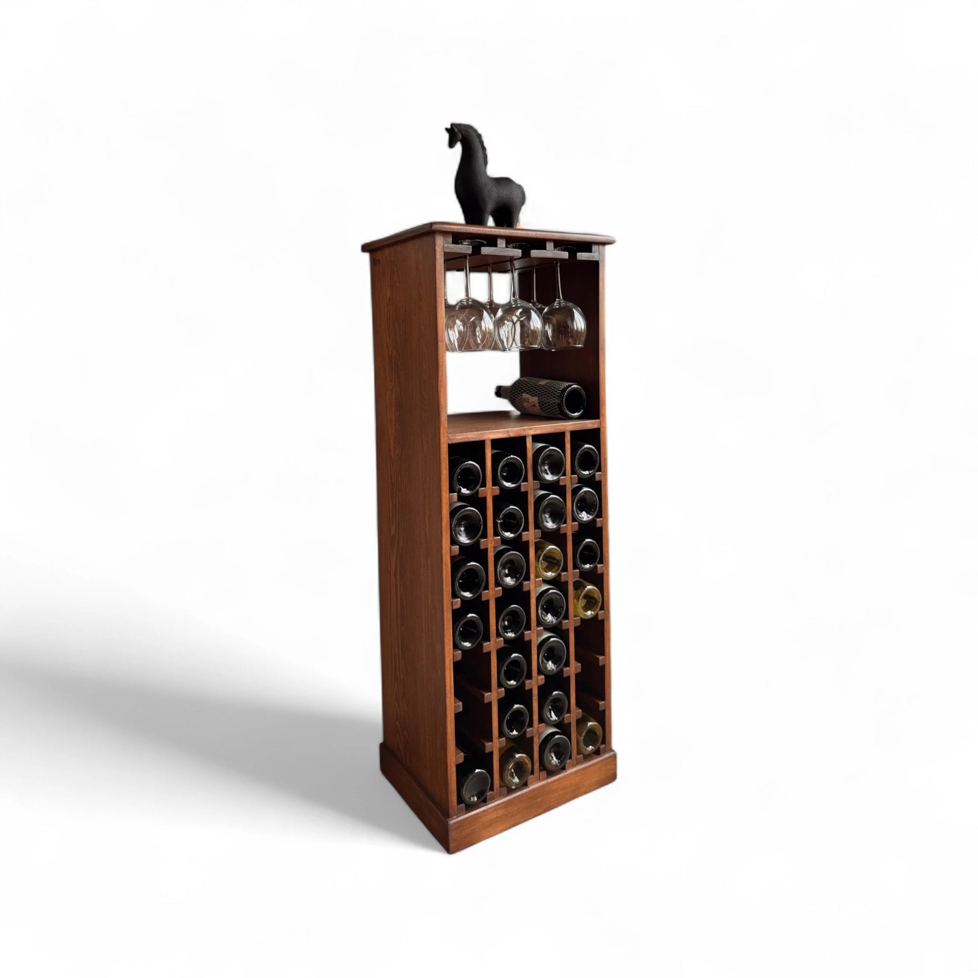 Janissa Masif Ahşap Şarap Standı