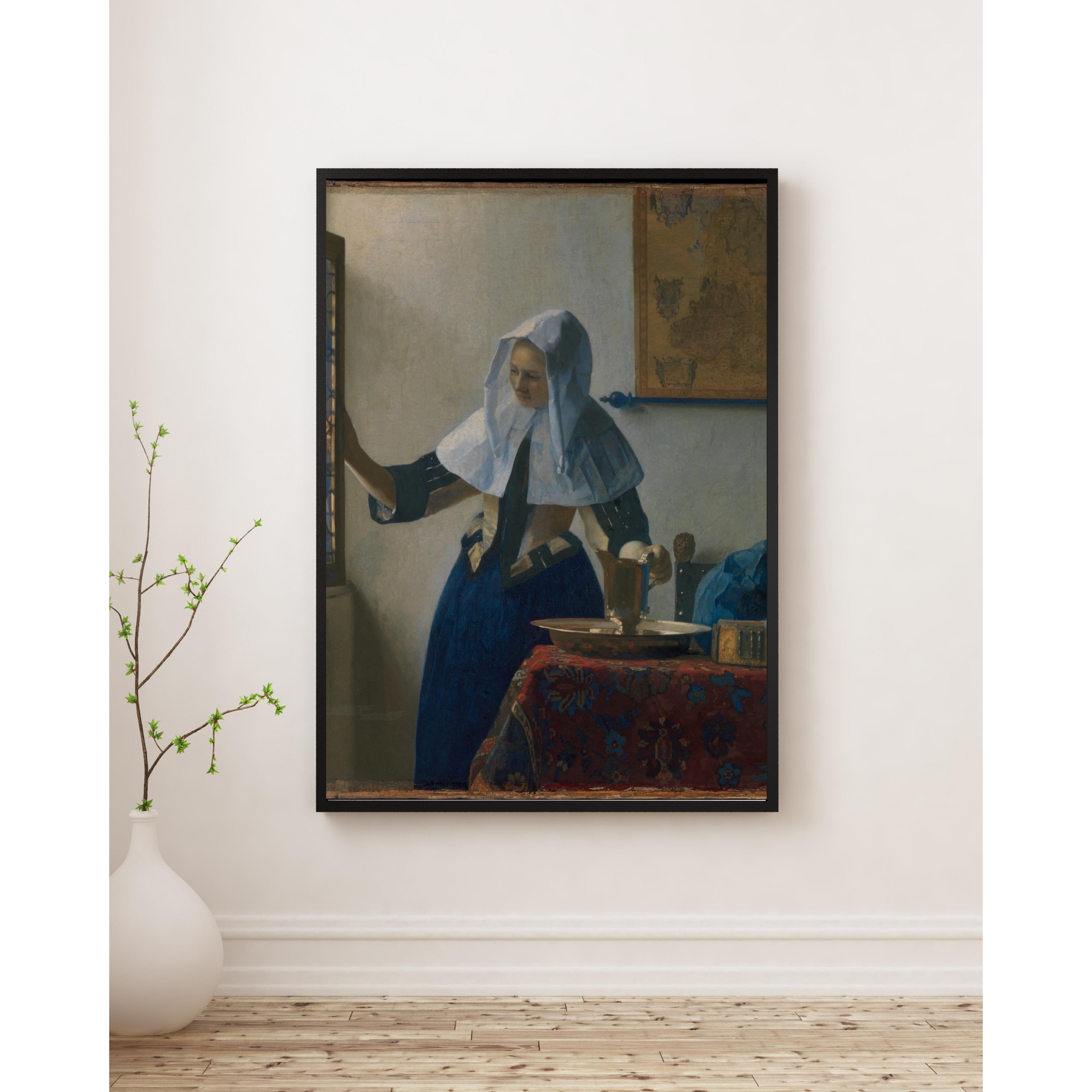 Johannes Vermeer - Sürahi Tutan Genç Kadın Fine Art Baskı