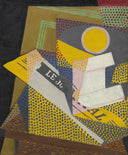 Juan Gris - Gazete Ve Meyve Tabağı Fine Art Baskı