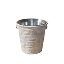 Beyaz Rattan Şarap Kovası
