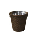 Koyu Kahverengi Rattan Şarap Kovası