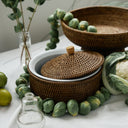 Kapaklı Yuvarlak Rattan Fırın Kabı