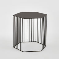 Kafes Metal Yan Sehpa-Yan Sehpa-Modabilya-Siyah-NowShopFun