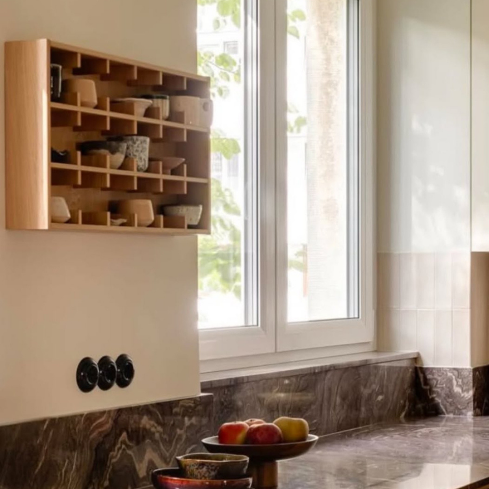 Kaffe 3 Yatay - Ahşap Raf