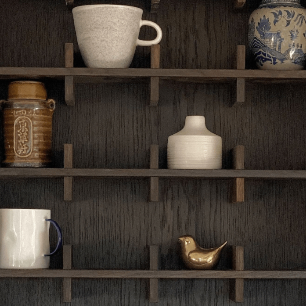 Kaffe 3 Yatay - Ahşap Raf