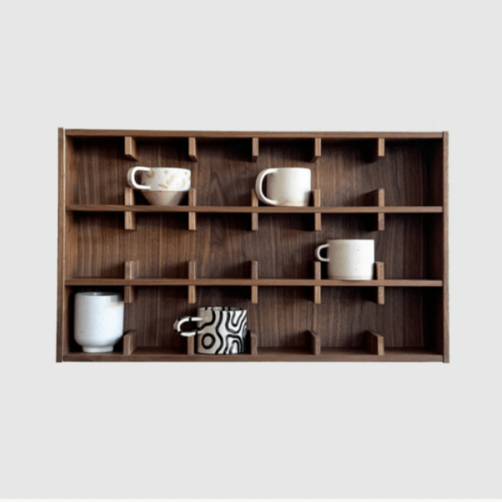 Kaffe 3 Yatay - Ahşap Raf