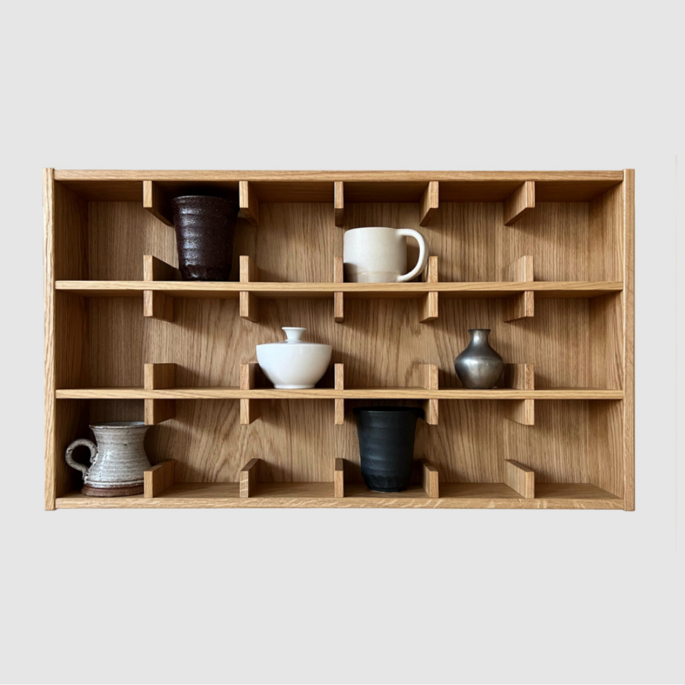 Kaffe 3 Yatay - Ahşap Raf