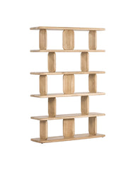 Kaida Masif Ahşap Kitaplık - Raf-Kitaplık-Regen Studio-Naturel-NowShopFun