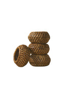 Kalın Rattan Peçete Halkası (4'lü Set)