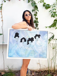Kanvas Renkli Portre Serisi - 06-Resim-DIY and GREEN-NowShopFun
