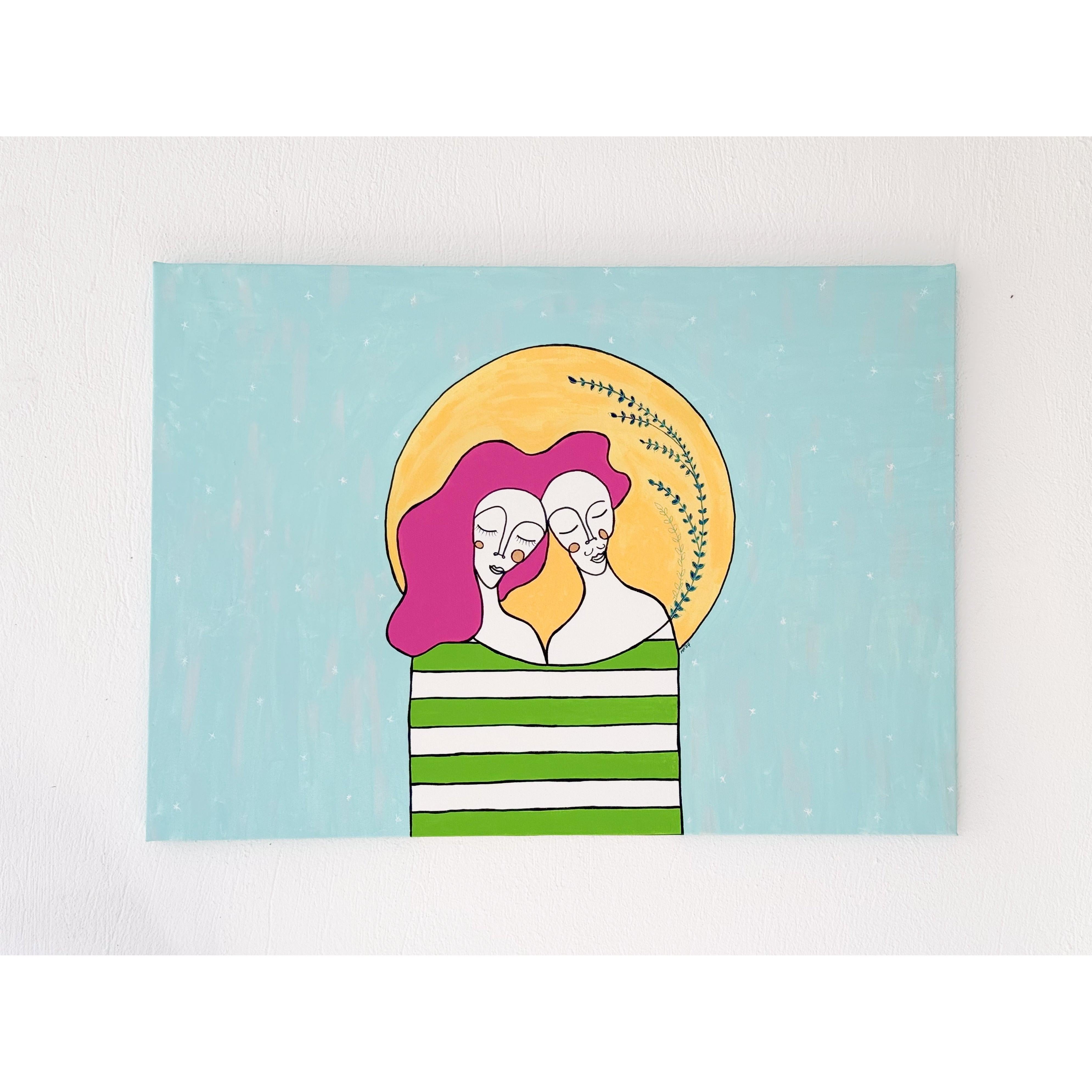 Kanvas Renkli Portre Serisi - 07