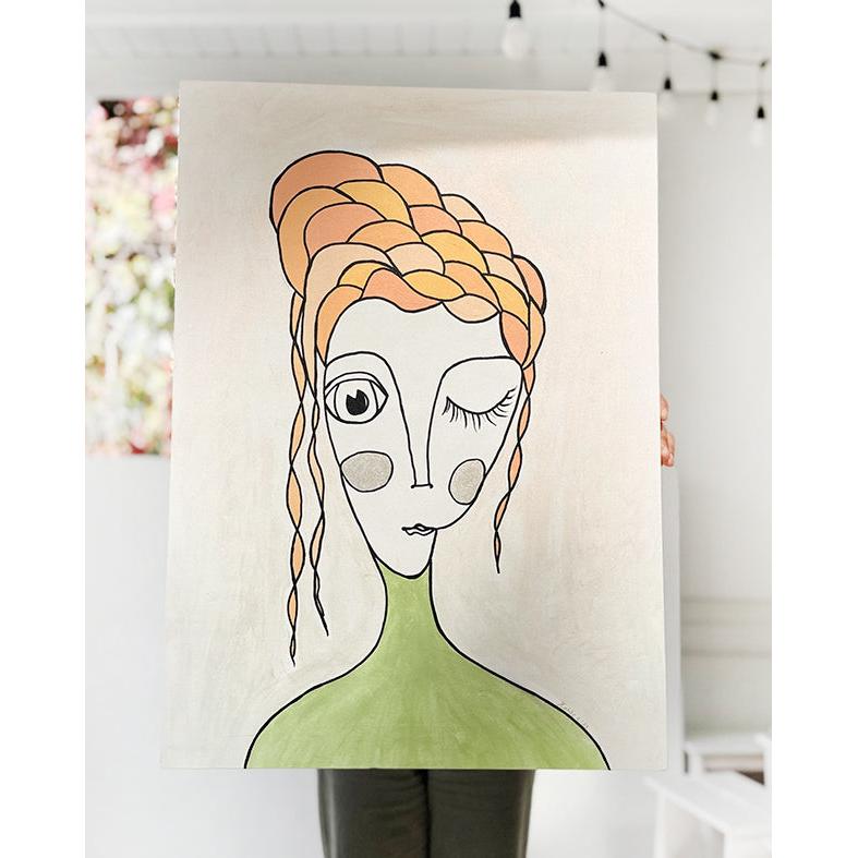 Kanvas Renkli Portre Serisi - 08