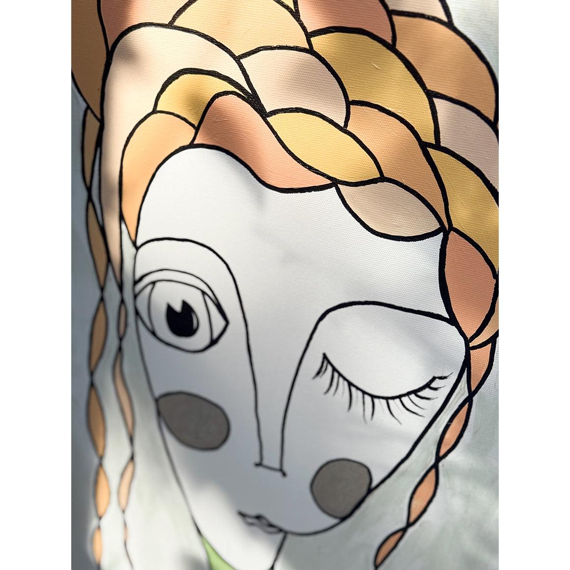 Kanvas Renkli Portre Serisi - 08