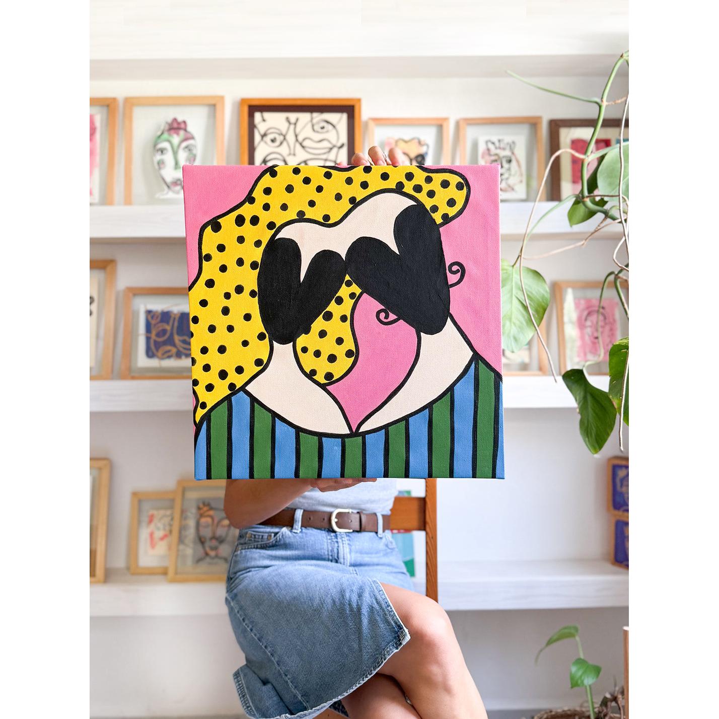 Kanvas Renkli Portre Serisi - 13