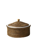 Kapaklı Yuvarlak Rattan Fırın Kabı