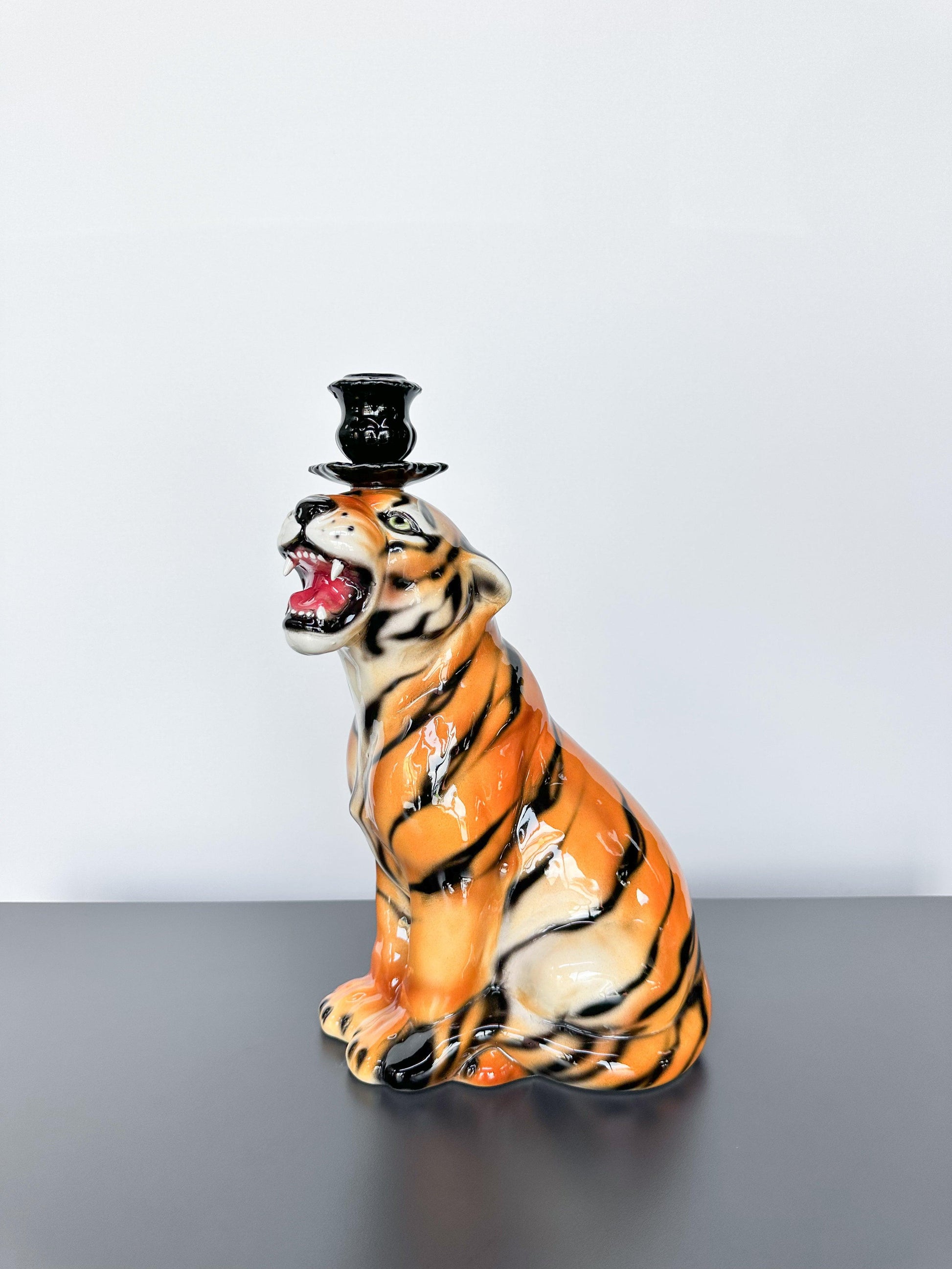 Kaplan Şamdan Dekoratif Obje