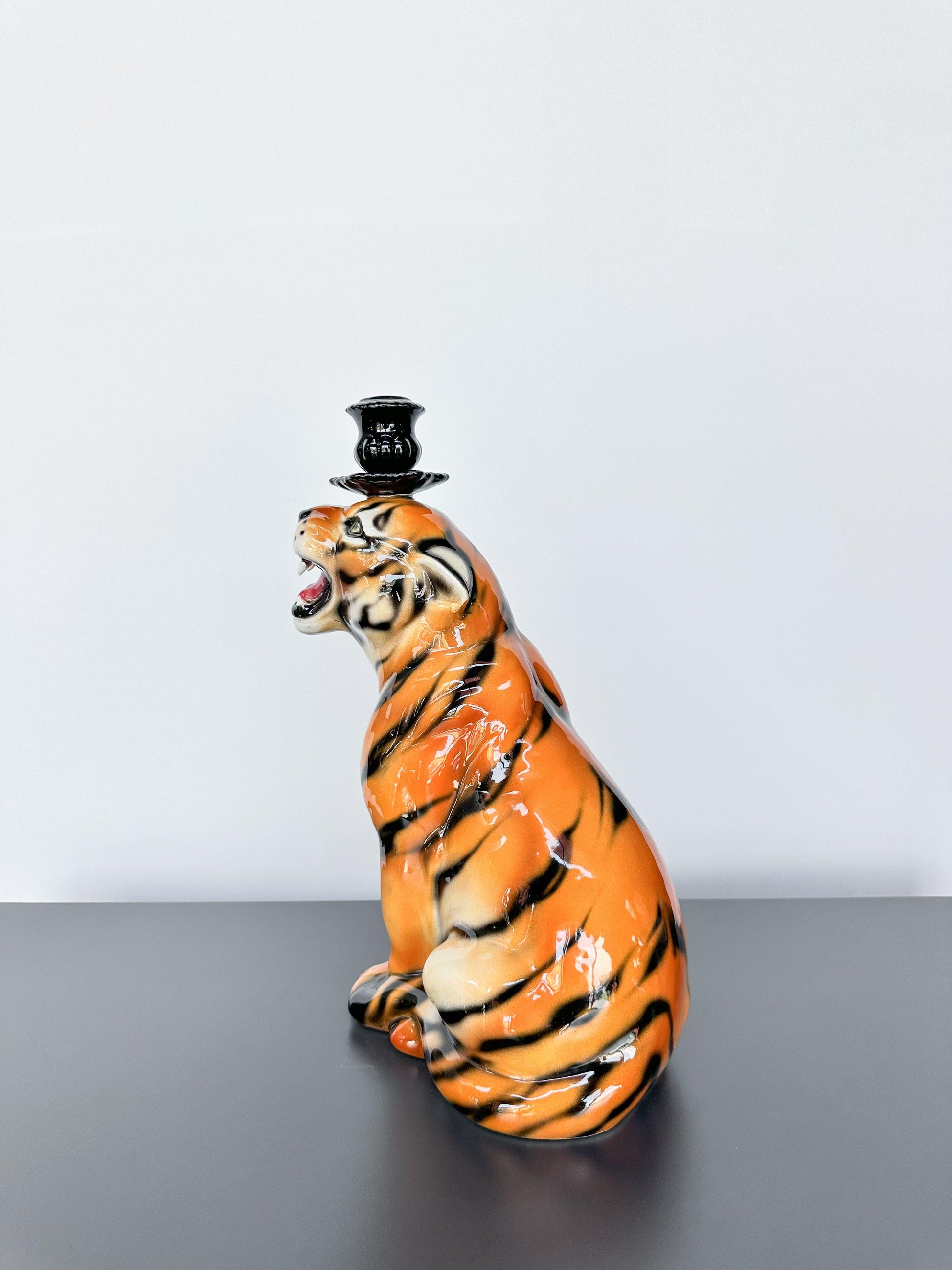 Kaplan Şamdan Dekoratif Obje