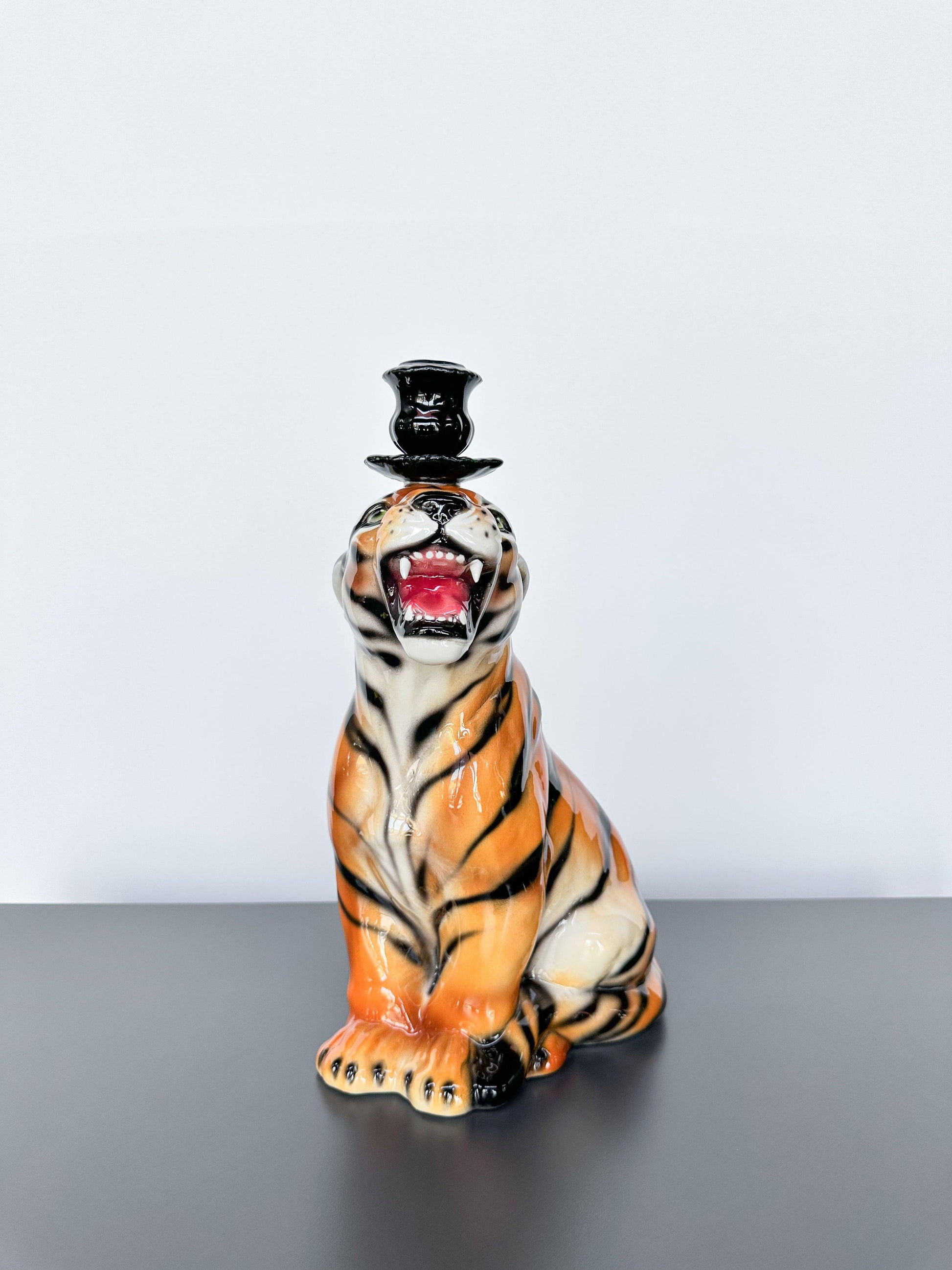 Kaplan Şamdan Dekoratif Obje