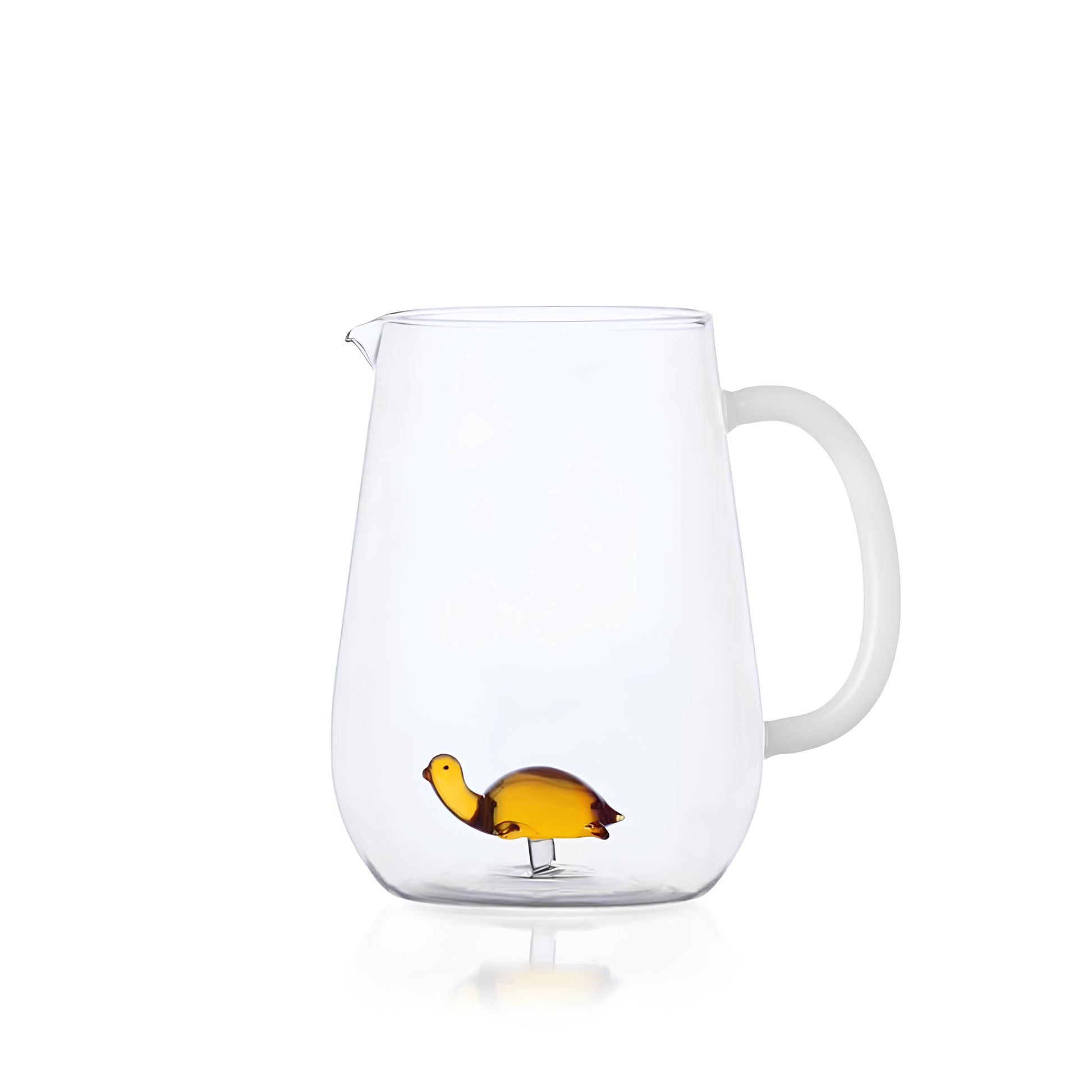 Kaplumbağa Figürlü Cam Sürahi