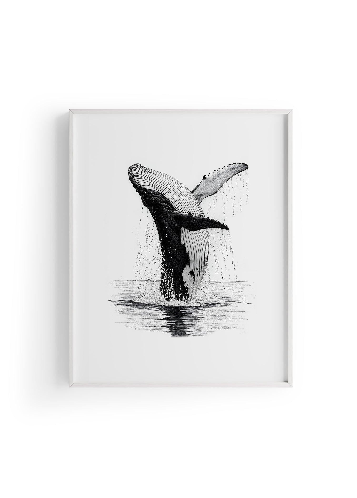 Karakalem Koleksiyonu Balina Posteri