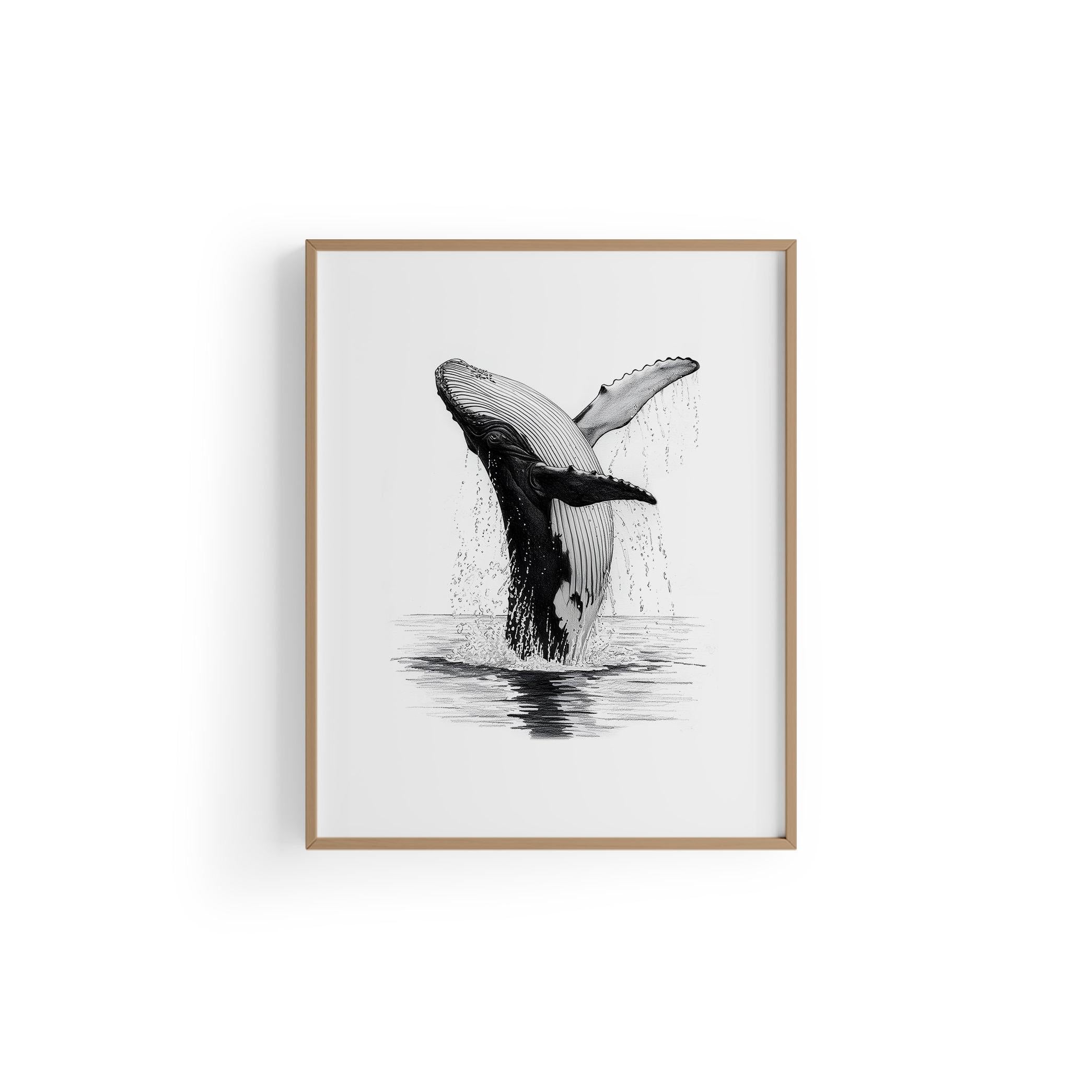 Karakalem Koleksiyonu Balina Posteri