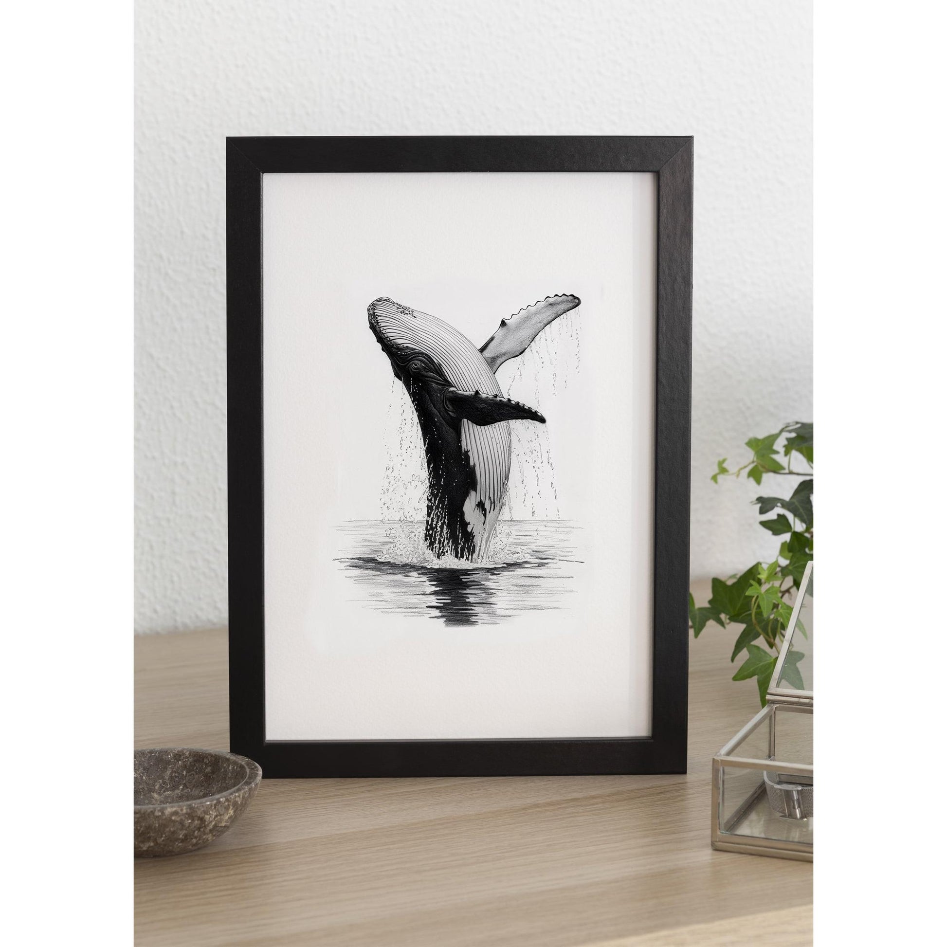 Karakalem Koleksiyonu Balina Posteri