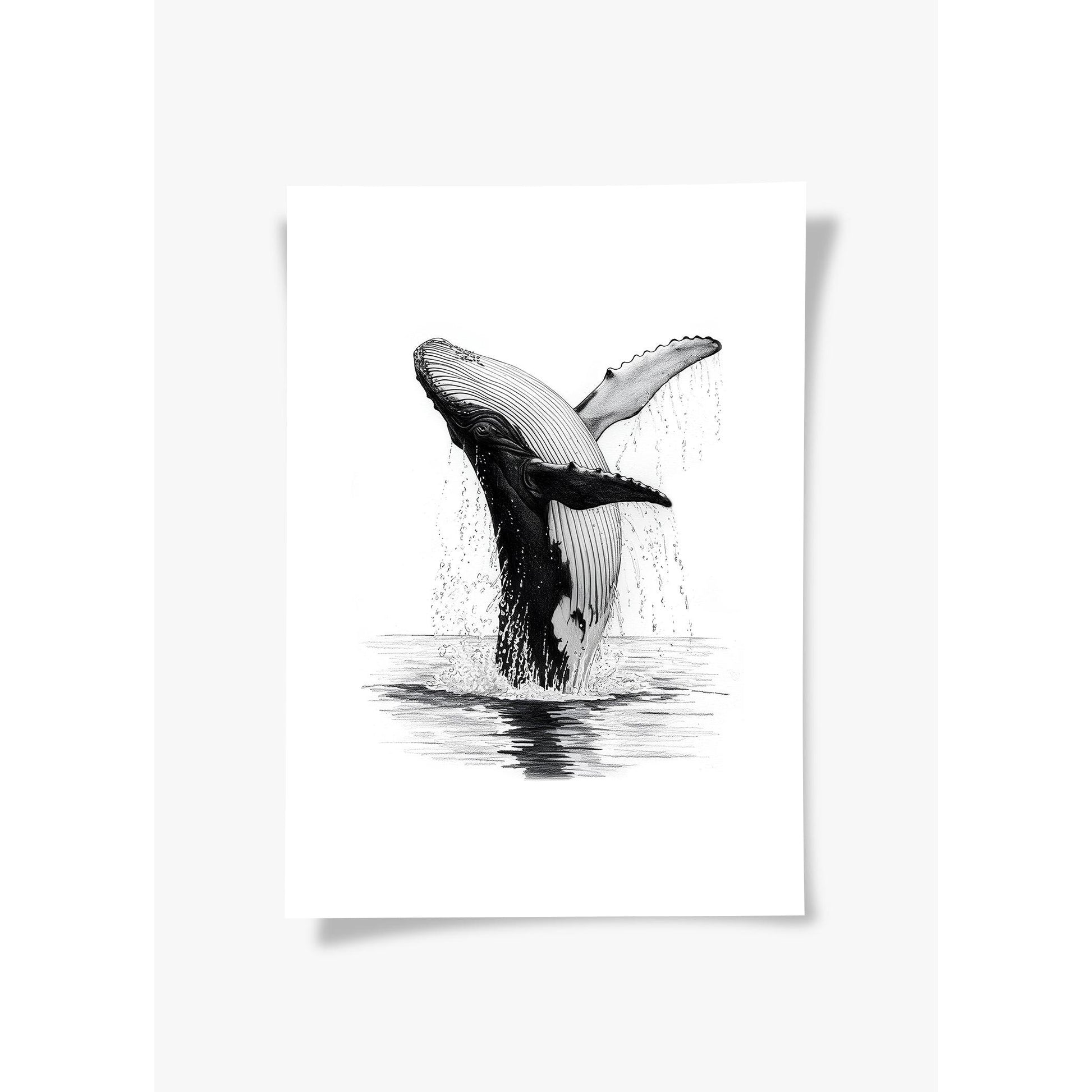 Karakalem Koleksiyonu Balina Posteri