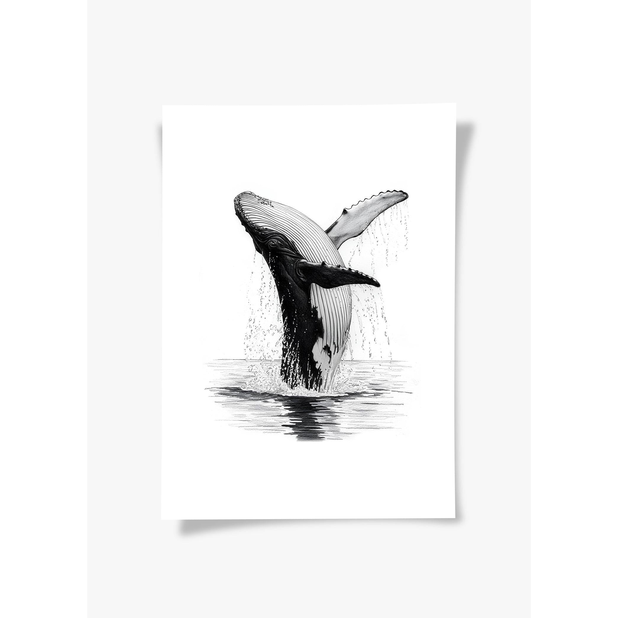 Karakalem Koleksiyonu Balina Posteri