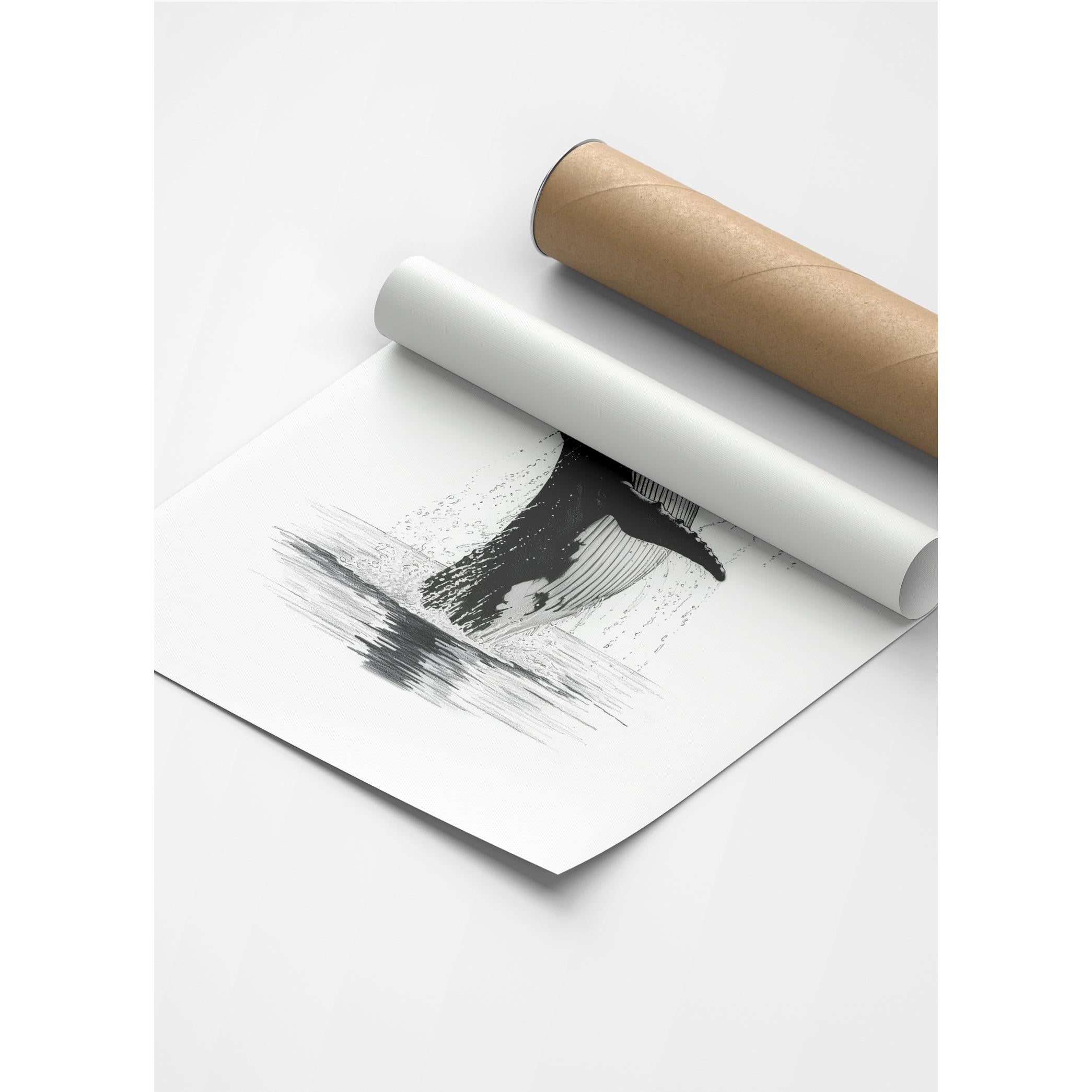 Karakalem Koleksiyonu Balina Posteri