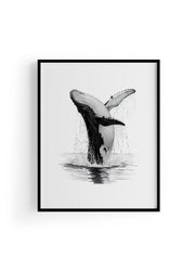 Karakalem Koleksiyonu Balina Posteri