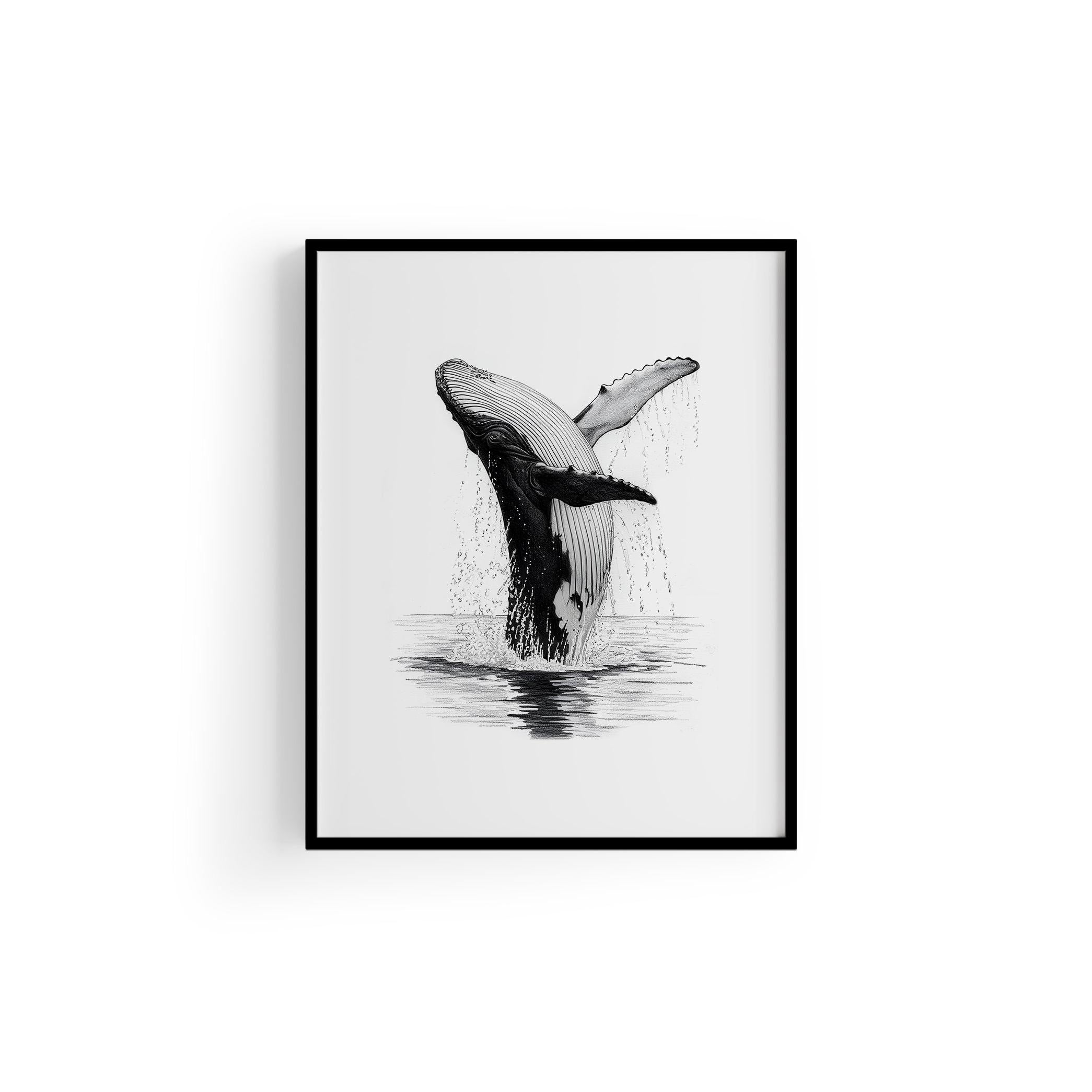 Karakalem Koleksiyonu Balina Posteri