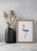 Karakalem Koleksiyonu Flamingo Posteri
